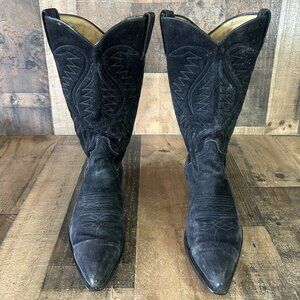 Sendra Vintage Full Suede Black Western Cowboy Boots Mens EUR 44 US 10